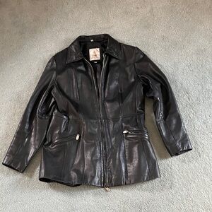 Avanti Black Leather Performance Jacket